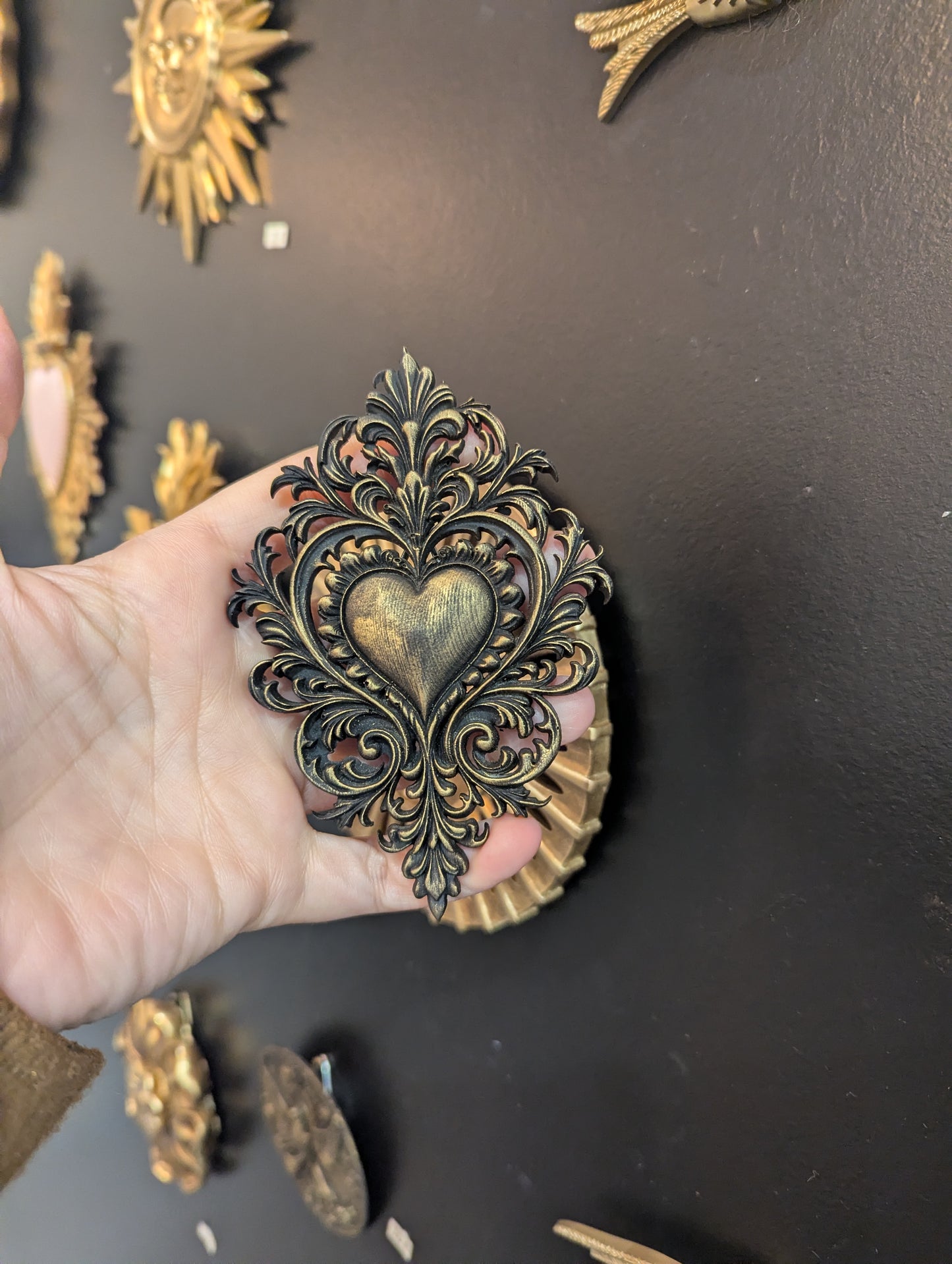 coeur sacre ex voto gothique noir