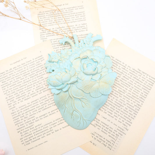 Decoration murale coeur anatomique coloré deco vintage chic