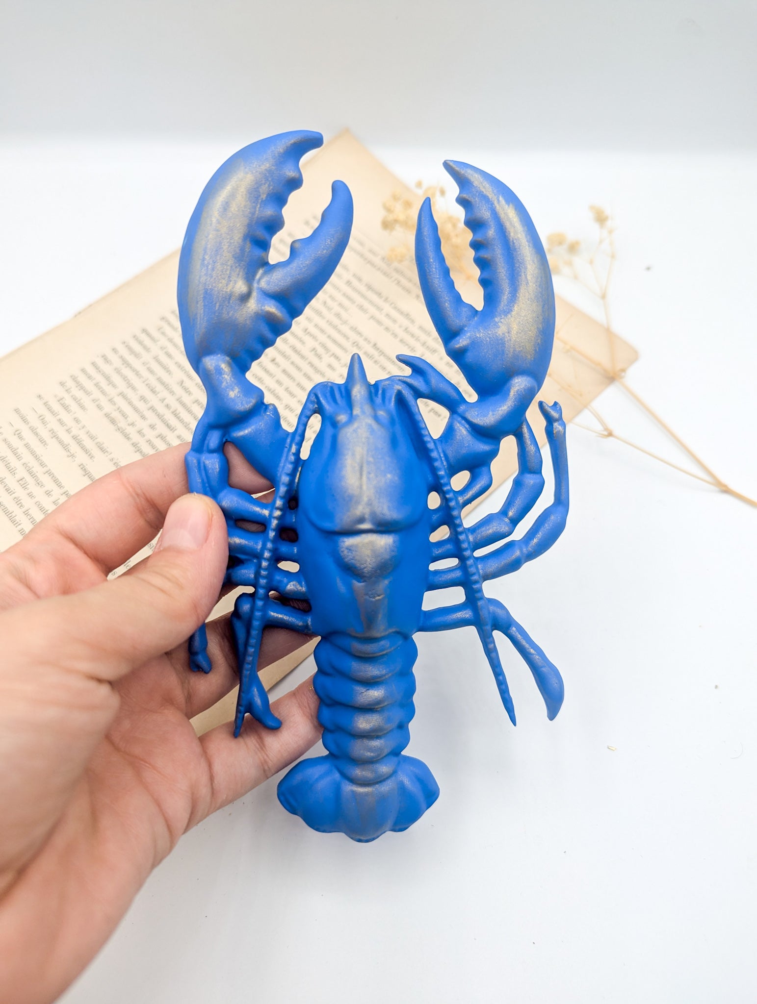 Décoration bord de mer avec homard bleu pour intérieur marin élégant et original