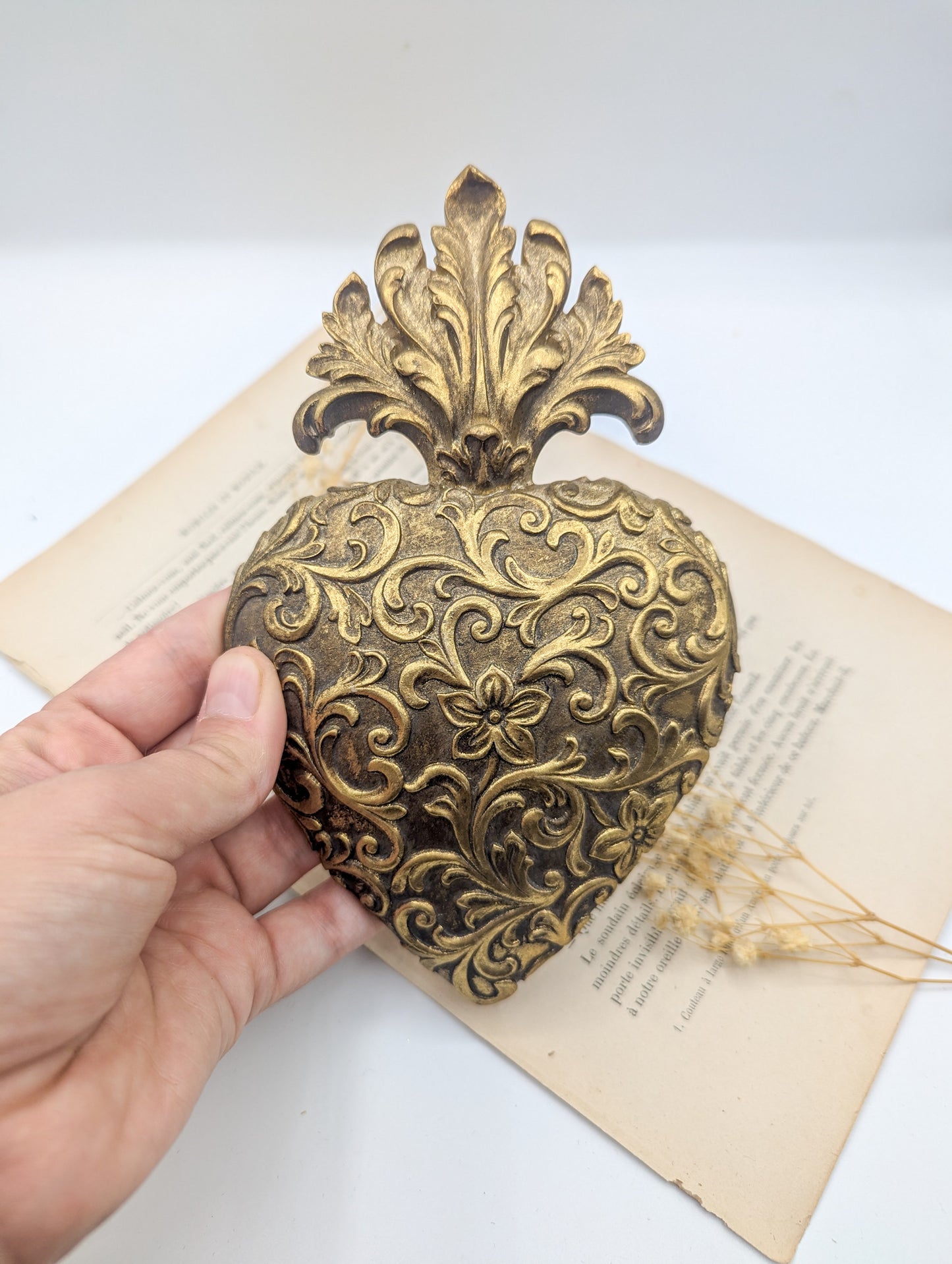 Ex-voto sacré cœur baroque pour décoration intérieure vintage et mystique
