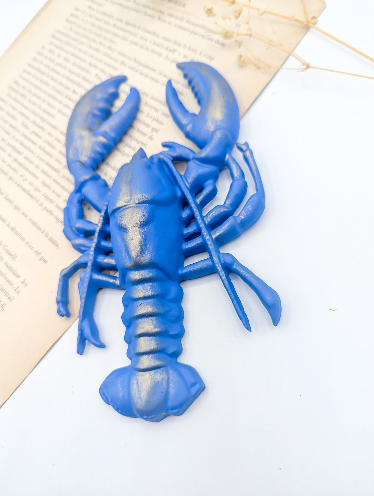 Décoration murale homard bleu inspiration univers maritime et ambiance bord de mer