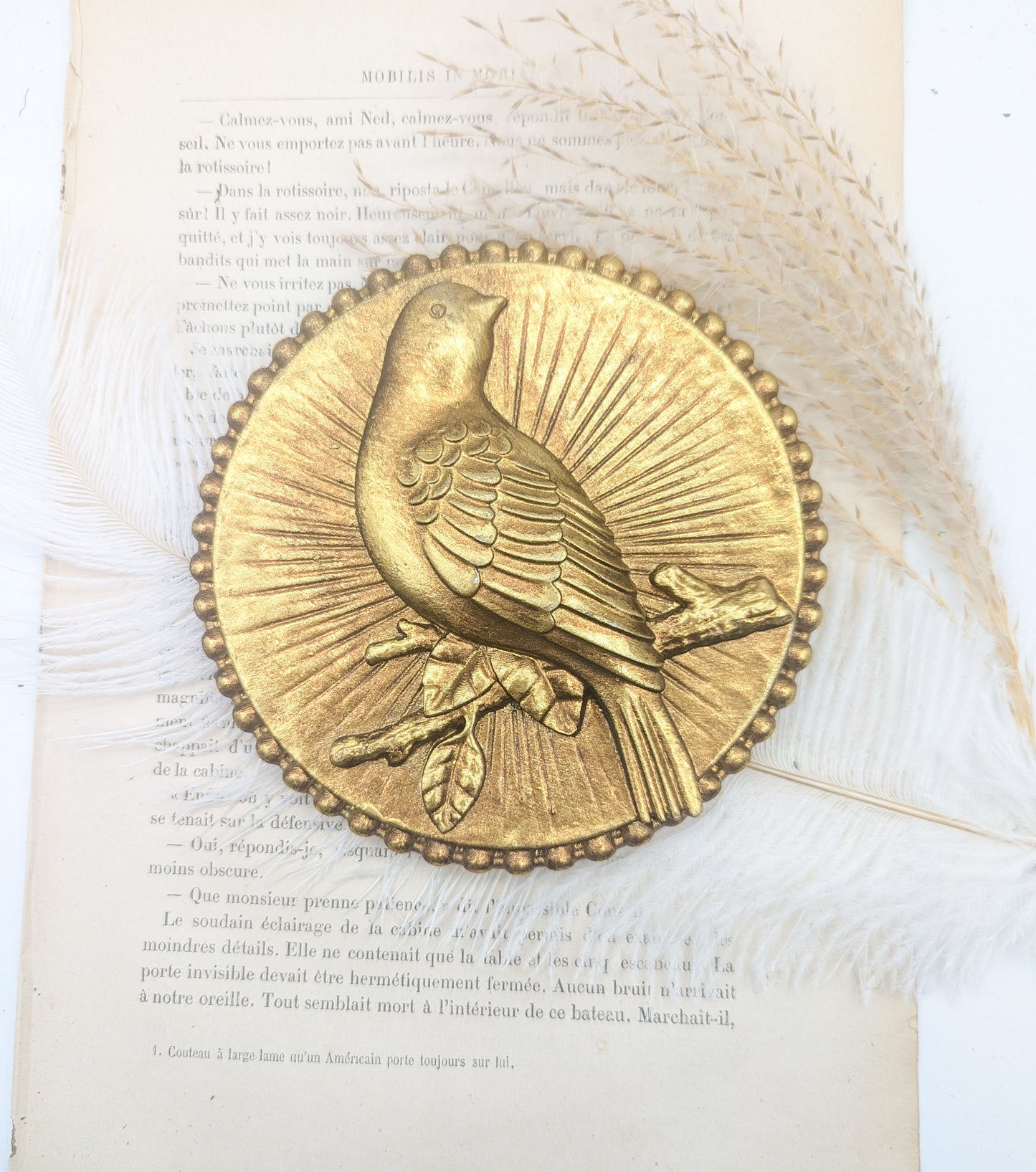 Decoration boho chic colombe ex voto