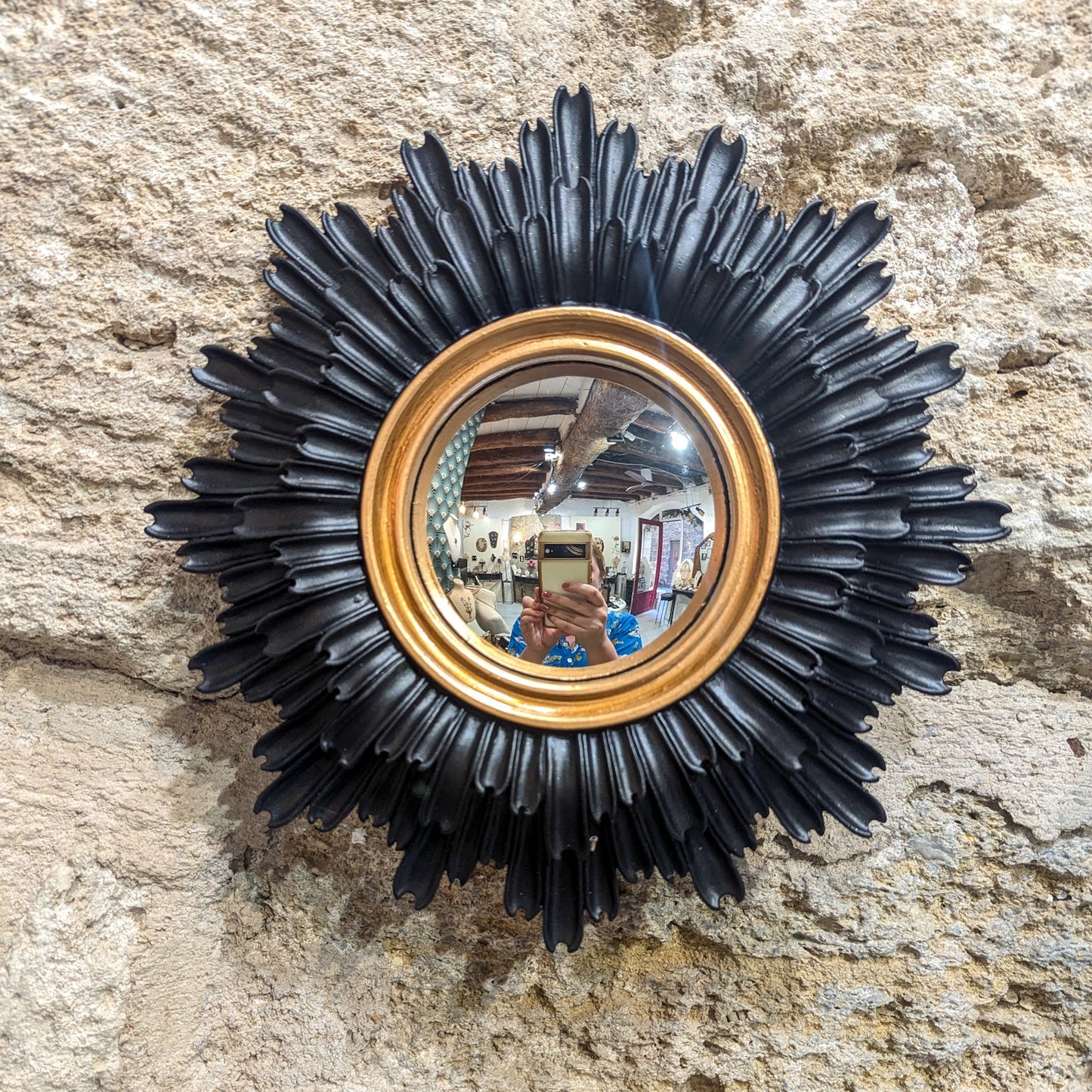 Miroir convexe soleil ex voto