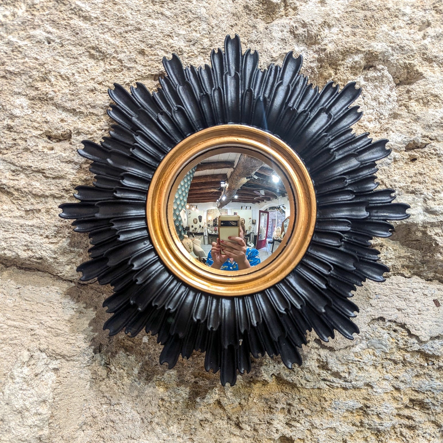 Miroir convexe soleil ex voto