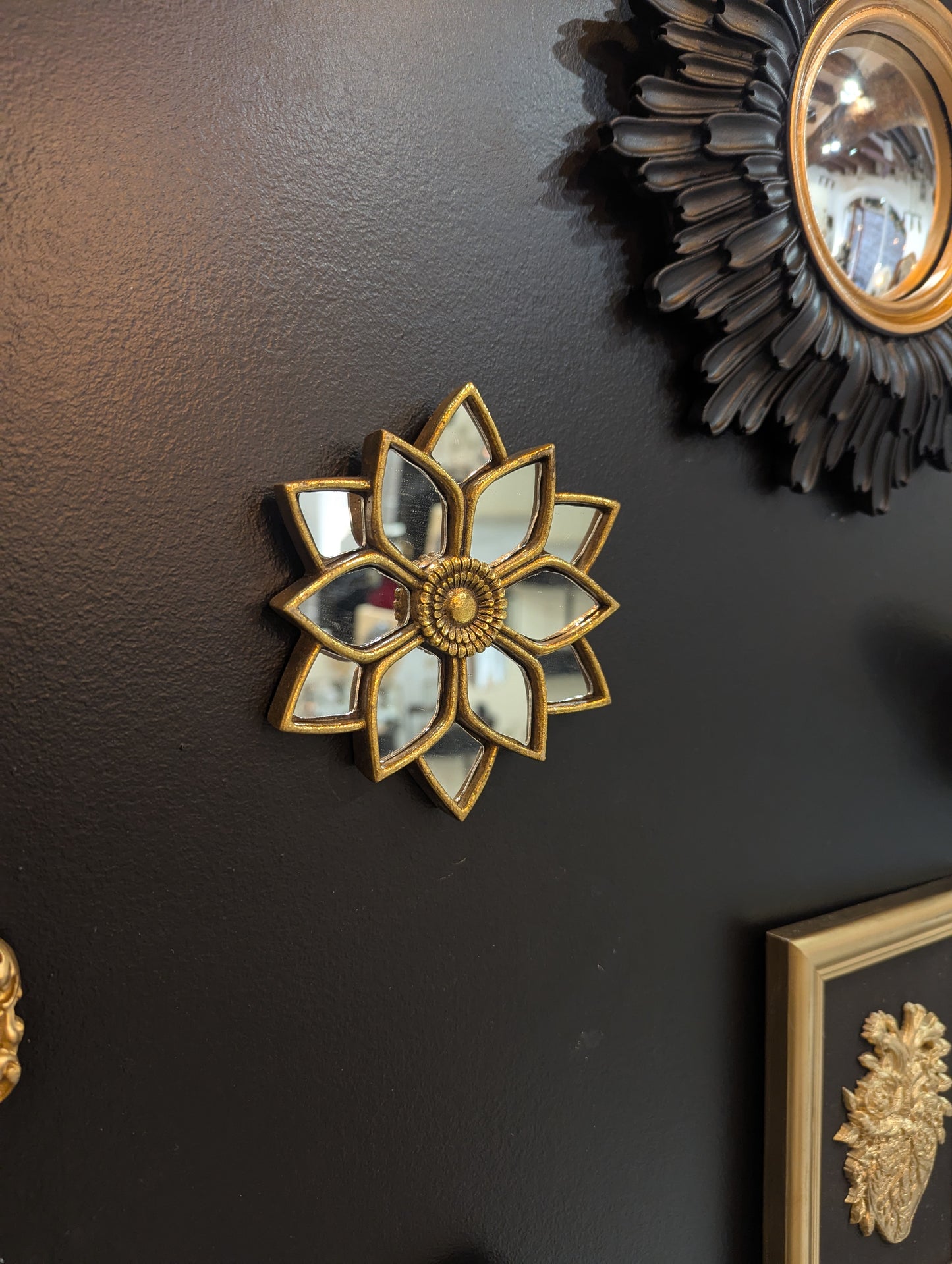 decoration murale miroir fleur